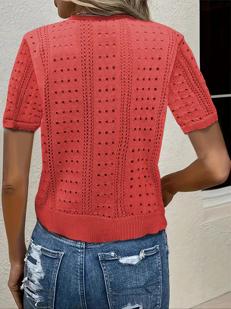 Elena Cozy Hollow-Knit Cardigan