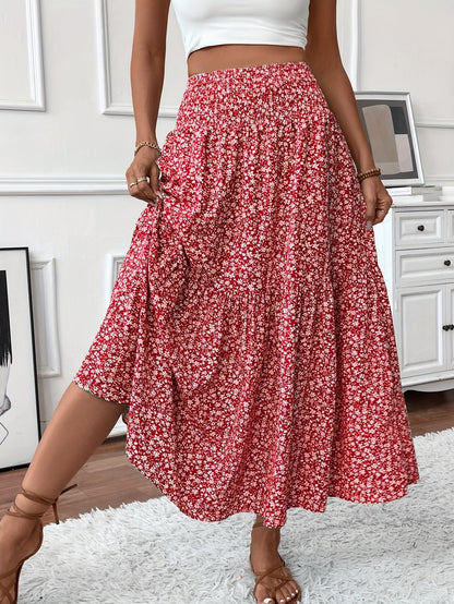 Elena Ditsy Floral Skirt - Feminine, Flowy Silhouette for Everyday Charm