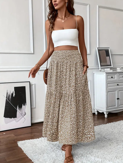 Elena Ditsy Floral Skirt - Feminine, Flowy Silhouette for Everyday Charm