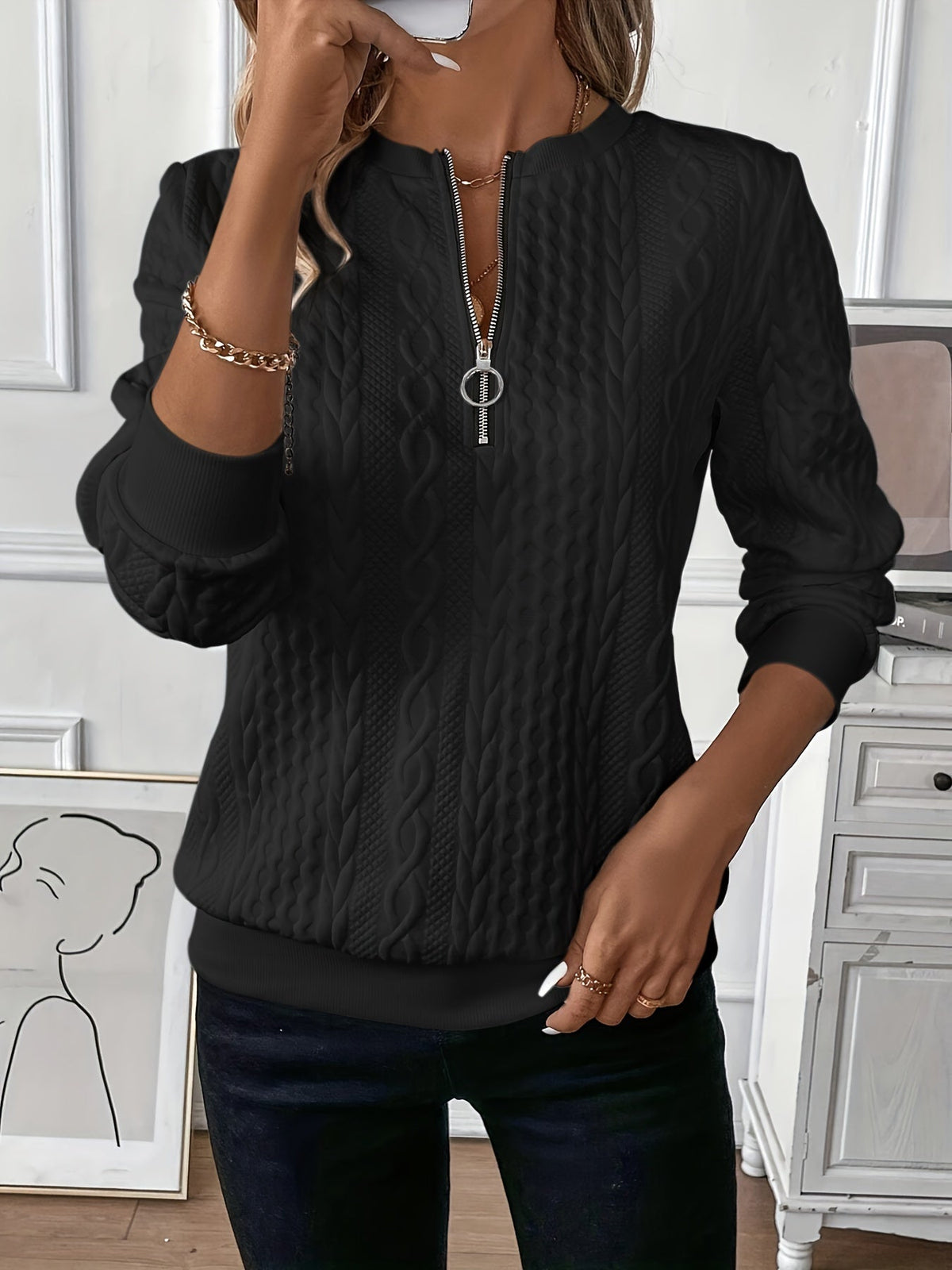 Amy | Cozy Zip-Up Sweater