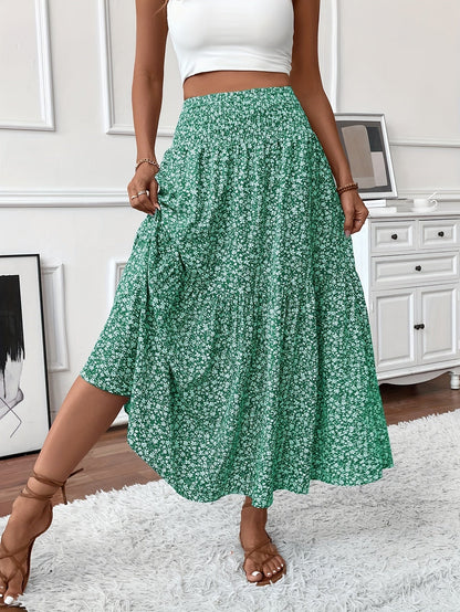 Elena Ditsy Floral Skirt - Feminine, Flowy Silhouette for Everyday Charm