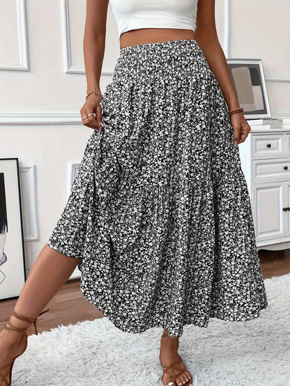 Elena Ditsy Floral Skirt - Feminine, Flowy Silhouette for Everyday Charm