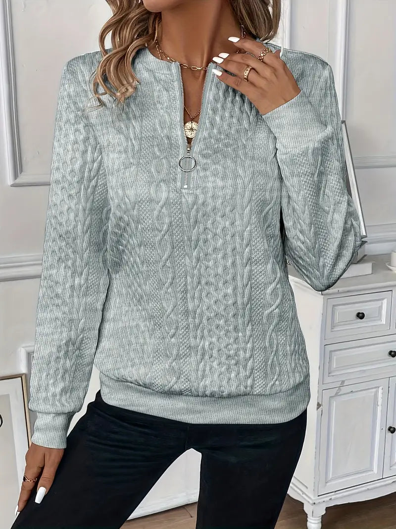 Amy | Cozy Zip-Up Sweater
