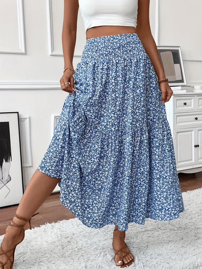 Elena Ditsy Floral Skirt - Feminine, Flowy Silhouette for Everyday Charm
