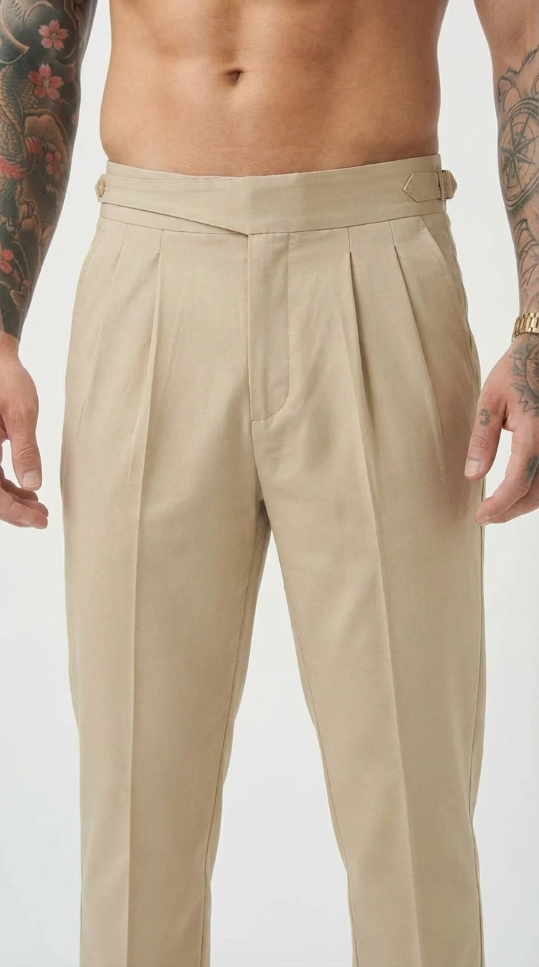 Cream-Colored Lockhart Trousers