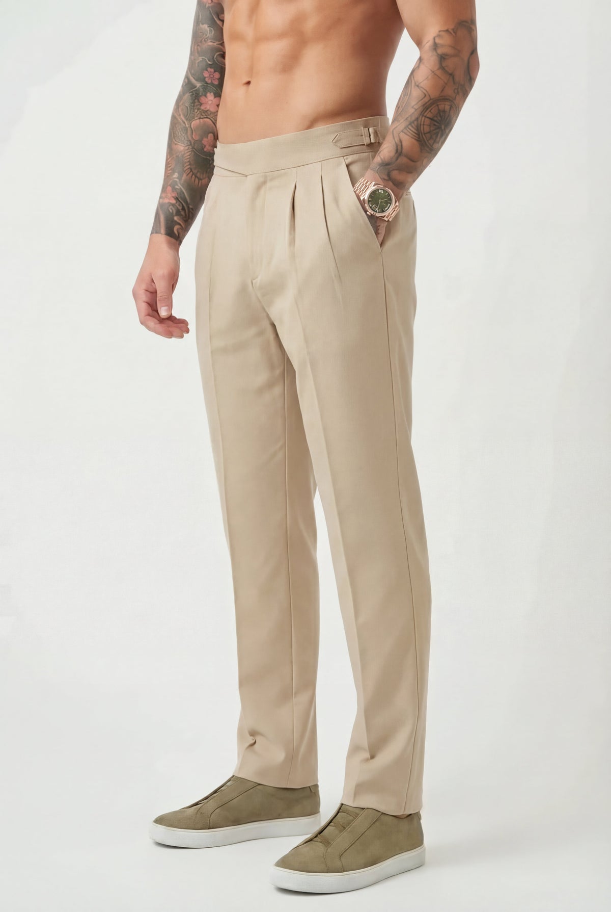 Cream-Colored Lockhart Trousers
