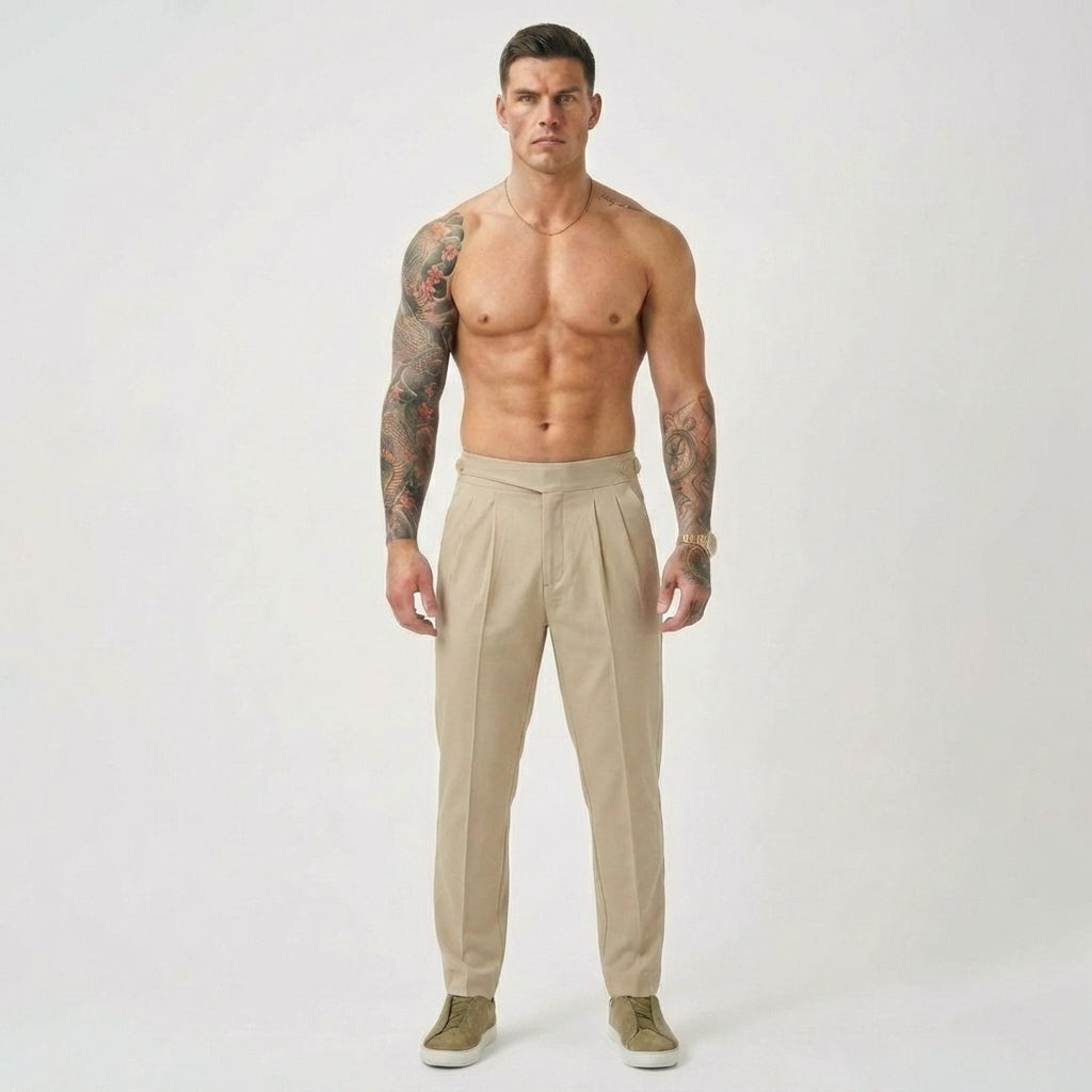 Cream-Colored Lockhart Trousers