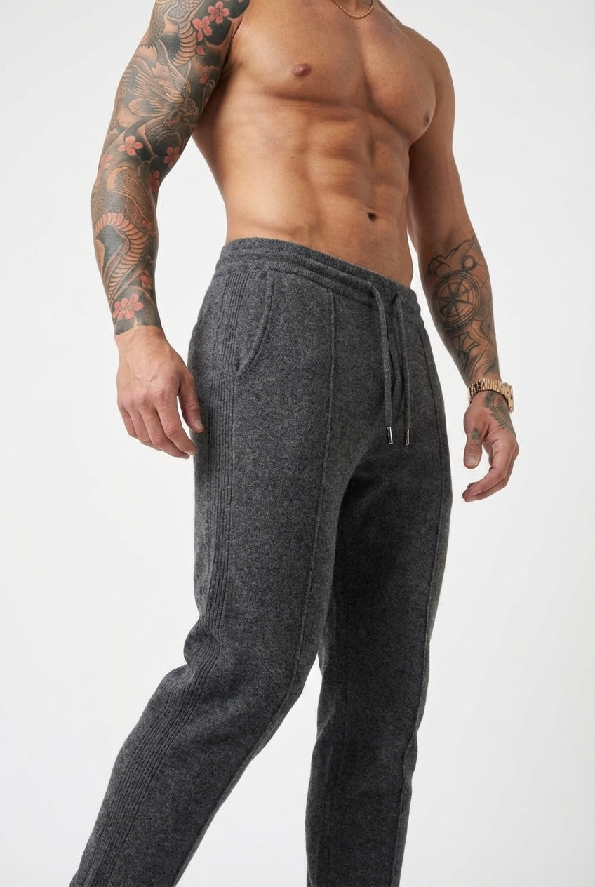 Cloud Merino Knit Pants - Dark Grey