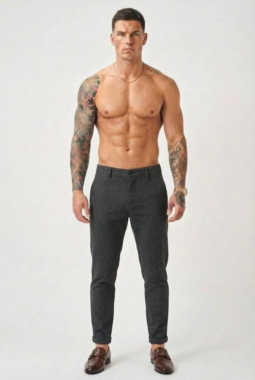 Luca Slim-Fit Black Pants - Sleek, Everyday Essential