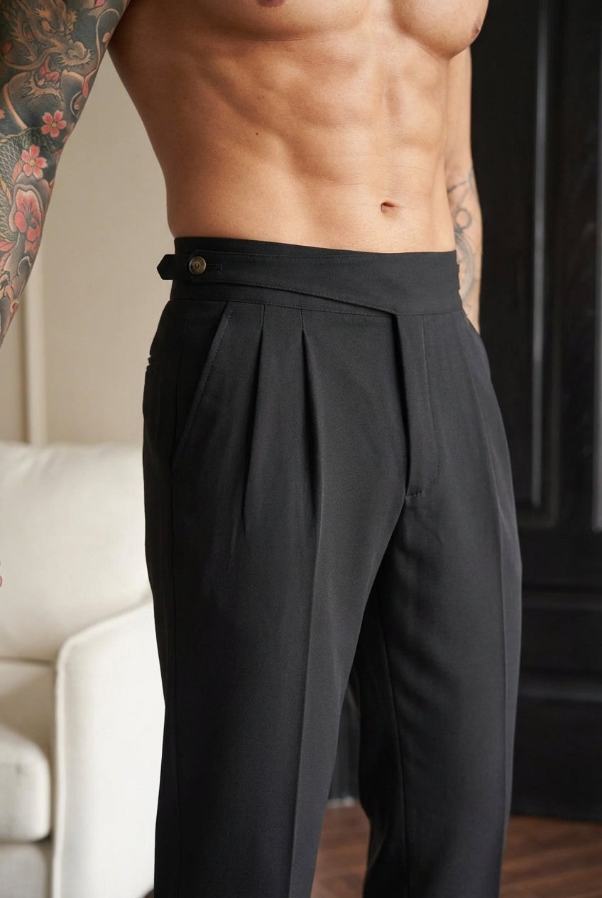 Lockhart Trousers in Jet Black