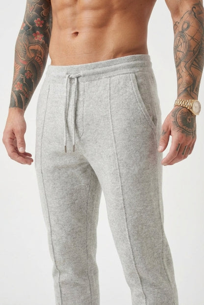 Cloud Merino Knit Pants – Light Grey