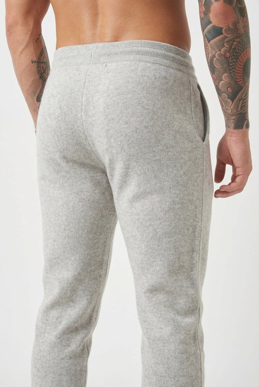 Cloud Merino Knit Pants – Light Grey